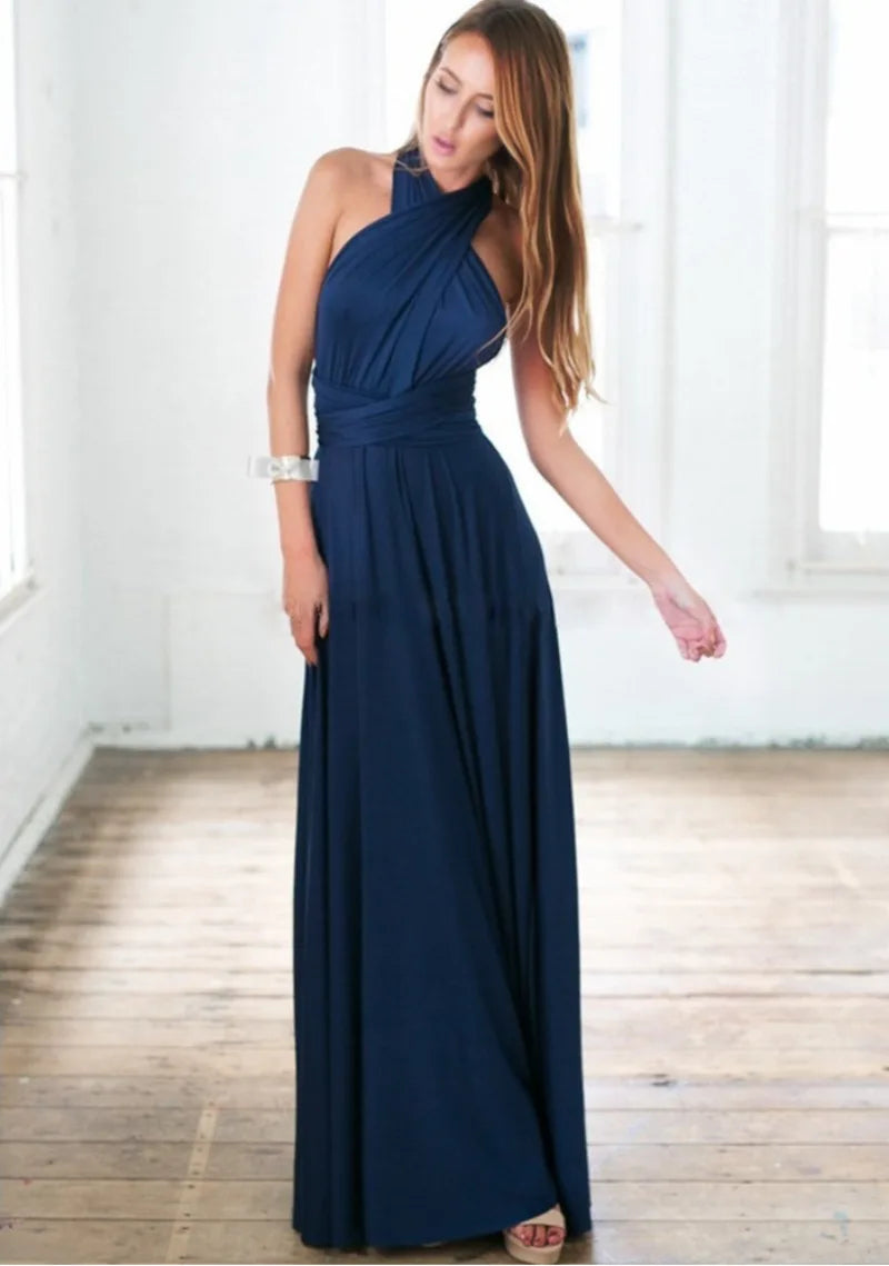 Isabela - Vestido Maxi Bohemio Convertible con Espalda Descubierta