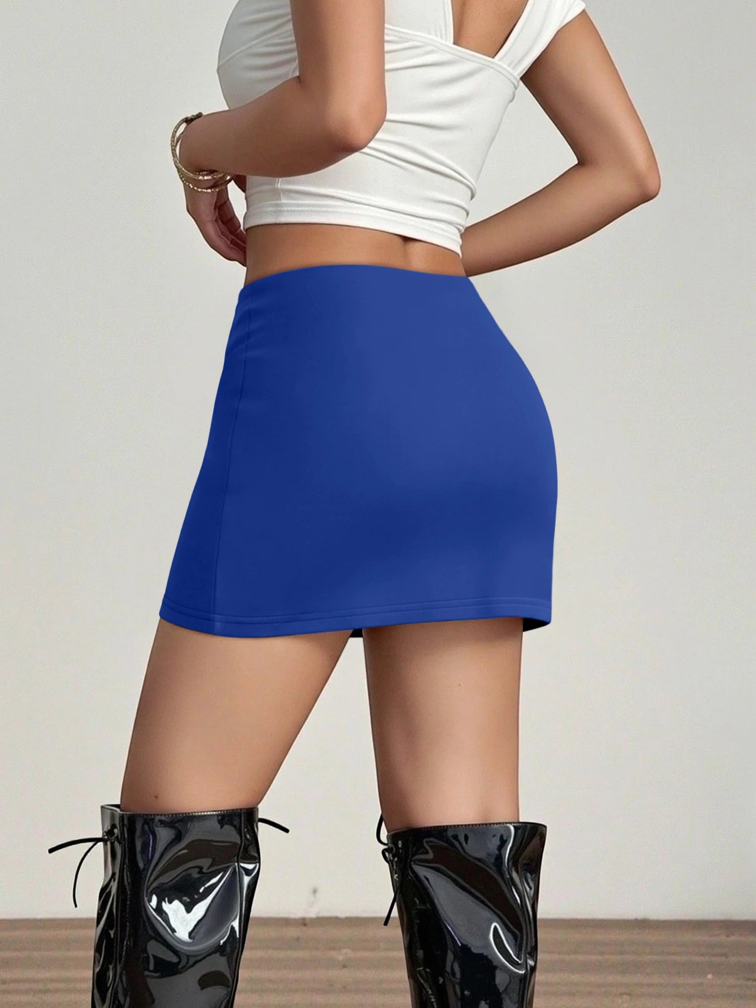 Luna - Minifalda de Cintura Alta con Shorts Integrados