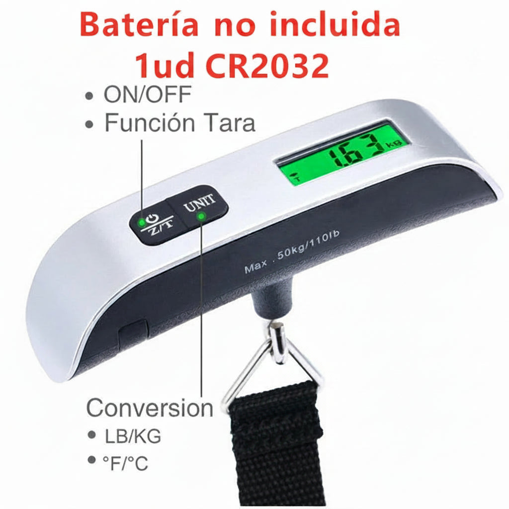 Lux - Báscula Portátil Digital para Equipaje-5