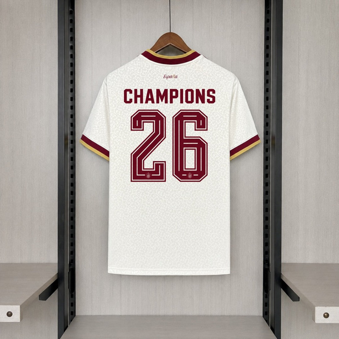 Camiseta Alba Selección Española visitante Champions 26 - Vista trasera con dorsal CHAMPIONS 26
